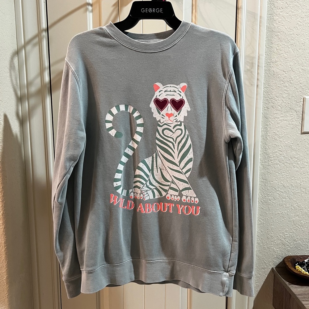 Mallory Ervin’s 'Wild About You' Tiger Graphic Crewneck Sweatshirt